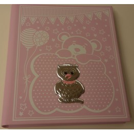 Album gufo rosa scarpette celeste argento